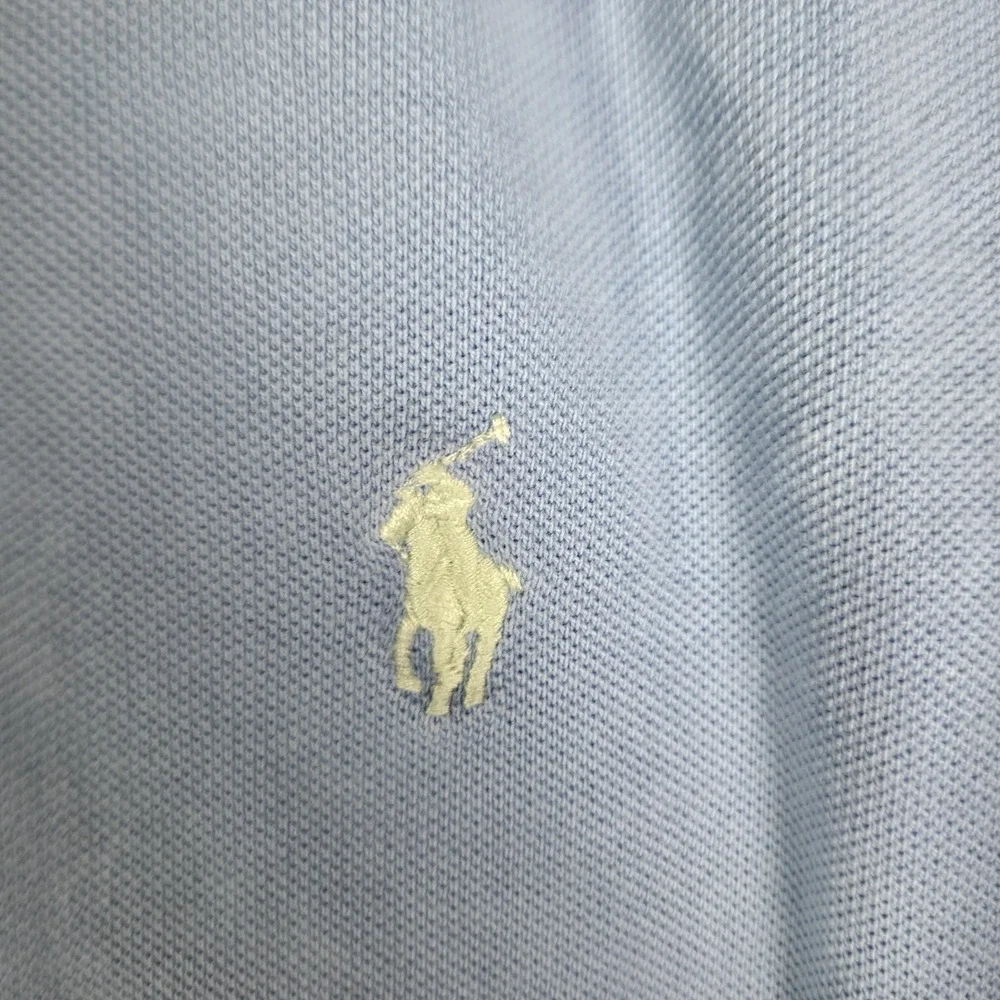 polo ralph lauren Mens Light Blue Polo Shirt Light Green Pony Size Lrg Classic‎